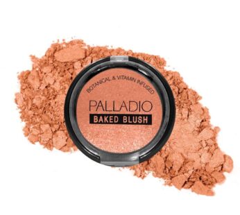 Palladio Baked Blush, Highly Pigmented Shimmery Formula, Easy to Blend & Highly Buildable, Apply Dry for a Natural Glow or Wet for a Dramatic Luminous