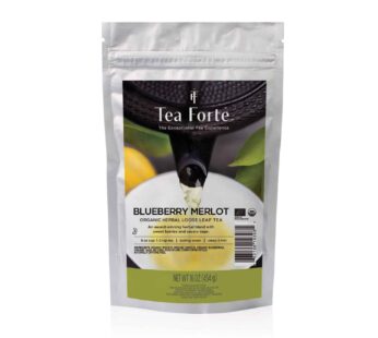 Tea Forte Blueberry Merlot Loose Bulk Tea, 1 Pound Pouch, Organic Herbal Tea Tea Makes 160-170 Cups