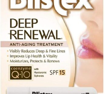 Blistex Deep Renewal, Anti-Aging Formula, 0.13 Ounce, (Pack of 12) Moisturizes, Protects & Revitalizes, Broad Spectrum SPF 15, For Younger Looking Lip