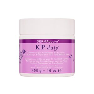 DERMAdoctor KP Duty Body Scrub Dermatologist Formulated Exfoliant for Keratosis Pilaris and Dry, Rough, Bumpy Skin with 10% AHAs + PHAs, 16 fl oz - Image 1