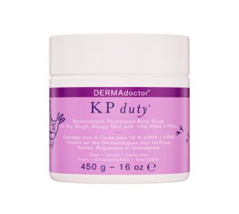 DERMAdoctor KP Duty Body Scrub Dermatologist Formulated Exfoliant for Keratosis Pilaris and Dry, Rough, Bumpy Skin with 10% AHAs + PHAs, 16 fl oz