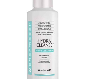 Pharmagel Hydra Cleanse Water Rinseable Facial Cleanser for All Skin Types | Natural Face Wash | Hydrating, Age Defying, and Revitalizing Face Cleanse