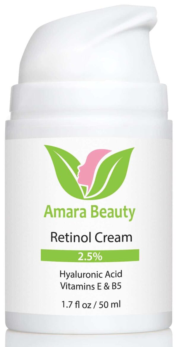 Retinol Cream for Face 2.5% with Hyaluronic Acid & Vitamins E & B5, 1.7 fl. oz.