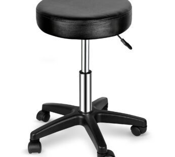 Nova Microdermabrasion Rolling Stool Swivel Salon Stool Chair Adjustable Drafting Stool Tattoo Office Massage Medical Facial Spa Stool (Black)