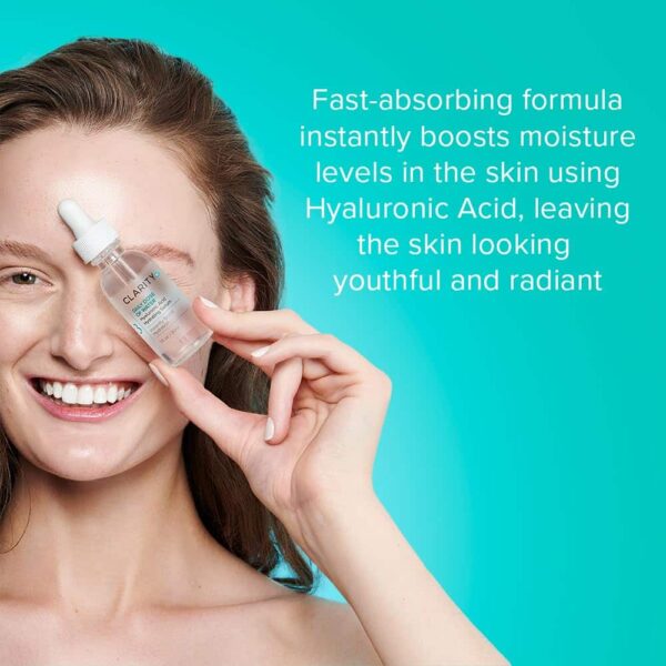 ClarityRx Daily Dose of Water Hyaluronic Acid Hydrating Face Serum, Natural Plant-Based Daily Moisturizing Treatment for Dry, Dull Skin (1 fl oz) - Image 2