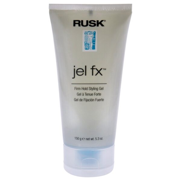 RUSK Designer Collection Jel Fx Firm Hold Styling Gel, 5.3 Oz, Medium to Firm-Hold, Used for Slicking, Molding, or Blow-Drying without Flaking, Full-B