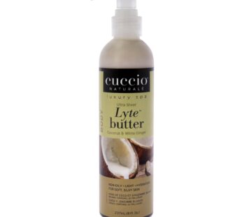 Cuccio Naturale Lyte Ultra-Sheer Body Butter – Replenishing Scented Moisturizer Cream – Deep Hydration To Repair Dry Skin – All Natural, Cruelty-Free