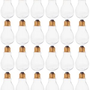 Creative Hobbies? Clear Fillable Plastic Light Bulbs ? DIY Crafts, Party Favors & Wedding Decor ? Standable Design | 24 Pack - Image 1