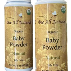 BEE All Natural Baby Powder Natural, 4 OZ - Image 1