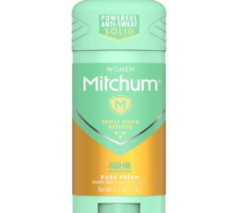Mitchum Women Stick Solid Antiperspirant Deodorant, Pure Fresh, 2.7 Ounce (Pack of 1)
