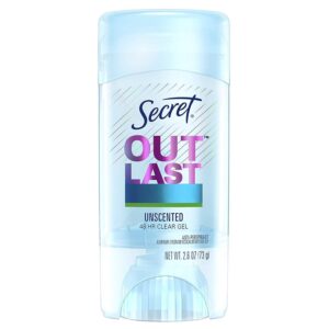 Secret Outlast Xtend Antiperspirant & Deodorant Clear Gel, Unscented 2.7 oz (Pack of 3) - Image 1