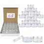 Beauticom (Quantity: 100 Pieces) 5G/5ML Round Clear Jars with Screw Cap Lids for Scrubs, Oils, Salves, Creams, Lotions