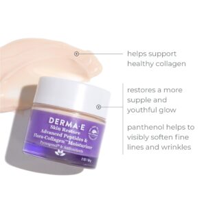 DERMA-E Advanced Peptides and Collagen Moisturizer ? Double Action Collagen Face Cream with Peptide Complex ? Intense Moisture Day and Night Cream for - Image 2