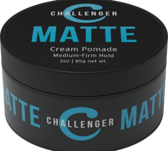 Challenger Men?s Matte Cream Pomade | Natural Shine Free Finish Product | Clean & Subtle Scent | Medium Firm Hold & Travel Friendly | 3oz