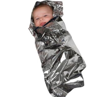 MABIS Sterile Foil Baby Bunting Emergency Heat-Conserving Baby Blanket for Newborns and Infants