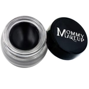 Mommy Makeup Stay Put Gel Eyeliner with Semi-Permanent Micropigments, Black Beauty, Pure Black - Image 1