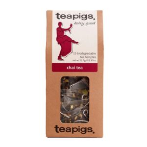 teapigs Chai Tea Bags, 15 Count x 6 Boxes, Big Leaf Tea, Malty Assam, Cardamom, Cinnamon, Ginger Chai Biodegradable Tea Bags - Image 1