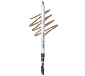 True + Luscious Brow Definer Pencil – Pomade & Powder Combo With Organic Castor Oil – Fills, Shapes Eyebrows – Waterproof – Taupe (Universal)