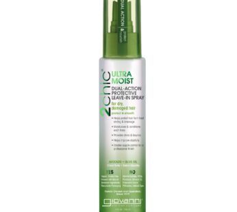 GIOVANNI 2chic Ultra-Moist Dual Action Protective Leave-In Spray – Protects from Heat Styling Breakage, Avocado & Olive Oil, Aloe Vera, Shea Butter, B