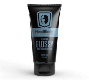HeadBlade HeadLube Glossy Aftershave Moisturizer Lotion for Men (5 oz) – Leaves Head Shiny and Grease-Free