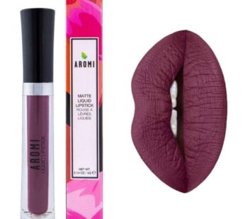 Aromi Black Cherry Matte Liquid Lipstick, Dark Plum Maroon Lip Color, Vegan and Cruelty-free, Long-Lasting and Highly Pigmented Lipstick (Black Cherry