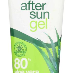 Alba Botanica Aloe Vera Gel for Skin, Cooling After Sun Treatment for Face and Body, Made with Purity Certified 80% Aloe Vera Gel Formula, 8 fl. oz. Tube - Image 1