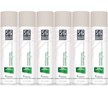 Salon Grafix Profession Shaping Hairspray, Extra Super Hold 4, 10 Oz (Pack of 6)