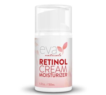 Eva Naturals Anti-Aging Retinol Cream – Day & Night Moisturizer with Hyaluronic Acid & Vitamin E, Reduces Fine Lines & Dark Spots (2 oz)
