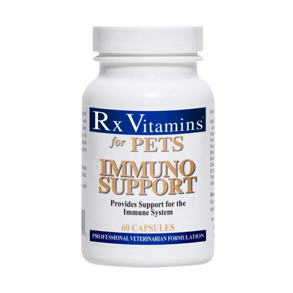 Rx Vitamins for Pets Immuno Support for Dogs & Cats - Immune System Support - Help Brain Function Bones Muscles Stress & Aging - 60 Caps