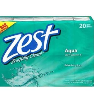 :Zest Bar Soap Aqua 4oz Bar Soaps - 20 Bar - Image 1