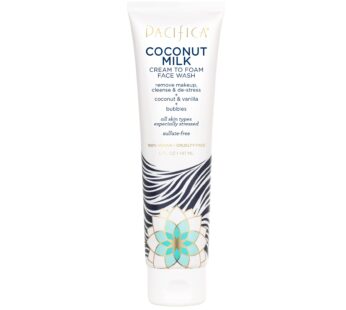 Pacifica Beauty, Coconut Cream To Foam Daily Face Wash & Cleanser, Coconut Water + Vitamin E, Cleansing And Foaming, For All Skin Types, Sulfate + Par