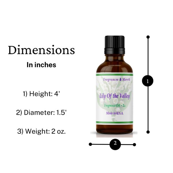 Fragrances & More - Lily of The Valley Fragrance Oil 2 oz. (60ml) Candle Scent for Candle Making. Scented oil for Home Diffusers. Essential Oils for S - Image 3