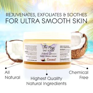 The Keys Sea Salt Scrub - Exfoliating Coconut Body Scrub, Hand Scrub, & Foot Scrub for Men, & Women, Salt Scrub Body Exfoliater, Coconut Scrub, with P - Image 6