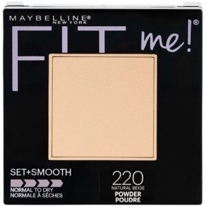 Maybelline New York Fit Me Set + Smooth Powder Makeup, Natural Beige, 0.3 oz. - Image 1