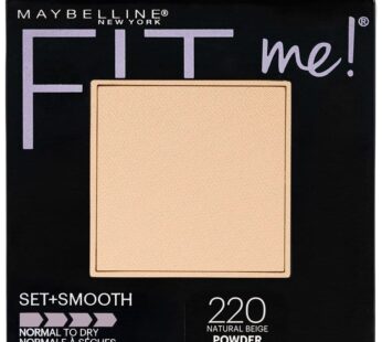 Maybelline New York Fit Me Set + Smooth Powder Makeup, Natural Beige, 0.3 oz.