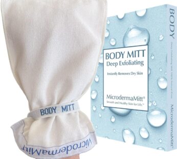 MicrodermaMitt Deep Exfoliating Mitt for Shower ? Dead Skin Remover & Exfoliator Body Scrubber – Keratosis Pilaris ? Premium Quality for Smooth & Clea