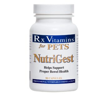 Rx Vitamins for Pets Nutrigest for Dogs & Cats – Helps Support Proper Bowel & Digestive Health – Veterinarian Formulated Probiotic – 90 Caps