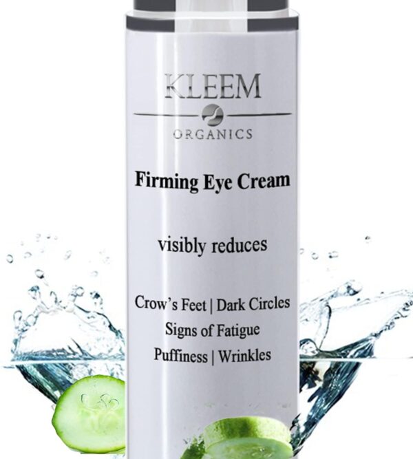 Kleem Organics Anti Aging Eye Cream - Reduces Dark Circles, Puffiness, Bags, Crow's Feet, Fine Lines & Sagginess