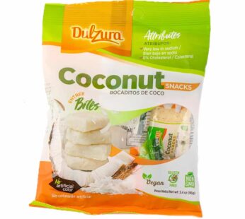 Dulzura Coconut Snacks – Light and Flaky Coconut Treats – 3.4 oz (Pack of 1)