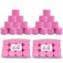 Beauticom 24 Pieces 7G/7ML (0.25oz) PINK Sturdy Thick Double Wall Plastic Container Jar with Foam Lined Lid for Lotion, Creams, Toners, Lip Balms, Mak