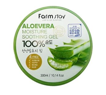 Farm Stay – Aloe Vera Moisture Soothing Gel 300 ml for men and woman – 100% Aloe Vera for dry skin – Facial Treatment – Moisturisers – Day Care – Gels