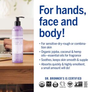 Dr. Bronner's - Organic Lotion (Lavender Coconut, 8 Ounce) - Body Lotion and Moisturizer, Certified Organic, Soothing for Hands, Face and Body, Highly Emollient, Nourishes and Hydrates, Vegan, Non-GMO - Image 5