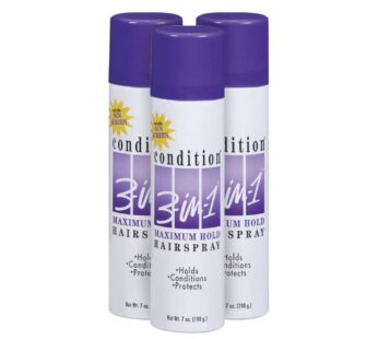 Condition 3-in-1 Maximum Hold Hairspray, (Pack of 3), 7 Oz