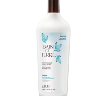Bain de Terre Jasmine Moisturizing Conditioner, Rich Hydration for Dry Hair, with Argan & Monoi Oils, Paraben-Free, Color-Safe, Vegan, 13.5 Fl Oz