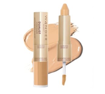 Wander Beauty Dualist Matte and Illuminating Concealer Makeup – Medium – Dual-Ended Matte Concealer Stick + Liquid Concealer – Full Coverage Concealer