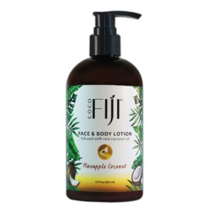 Coco Fiji Face & Body Lotion Infused With Coconut Oil | Lotion for Dry Skin | Moisturizer Face Cream & Massage Lotion for Women & Men | Pineapple Coco - Image 1