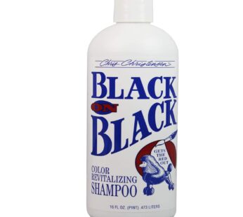 Chris Christensen Pet Shampoo, 16 oz Black on Black Color Revitalizing Shampoo, Groom Like a Professional, Restores Black Coats, Not a Dye, Lasts up t