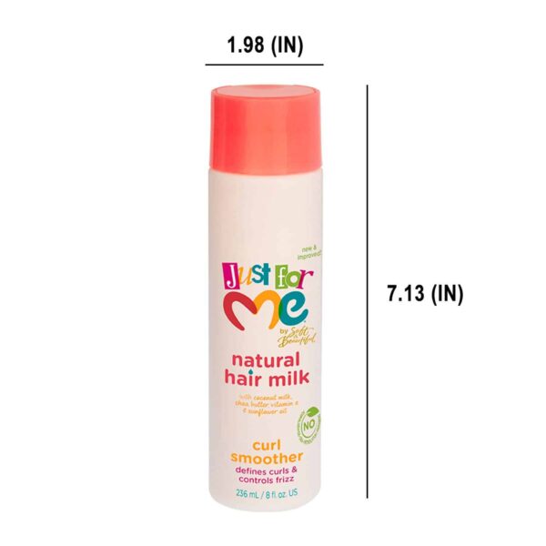 Just For Me Natural Hair Milk Curl Smoother - Defines Curls & Controls Frizz, Contains Coconut Milk, Shea Butter, Vitamin E, Sunflower Oil, Lightweigh - Image 3