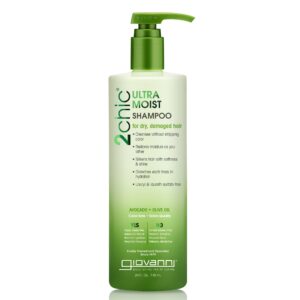 GIOVANNI 2chic Ultra-Moist Shampoo - Avocado & Olive Oil, Creamy Hydration Formula, Enriched with Aloe Vera, Shea Butter, Botanical Extracts, No Parabens, Color Safe - 24 oz - Image 1