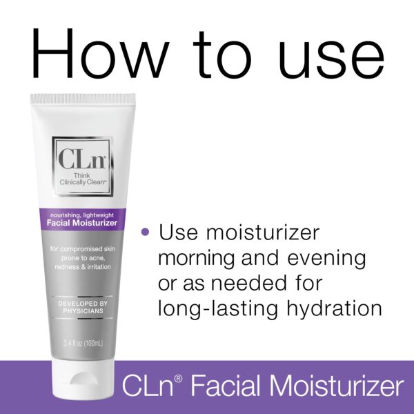 CLn? Facial Moisturizer - Soothes & Calms Skin, Helps Reduce Appearance of Redness, Locks in Moisture without Clogging Pores, Dermatologist & Clinical - Image 6